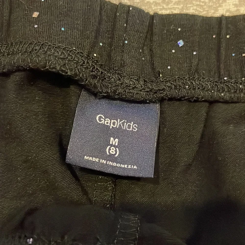 Gap Kids Girls Black with Sparkle Leggings